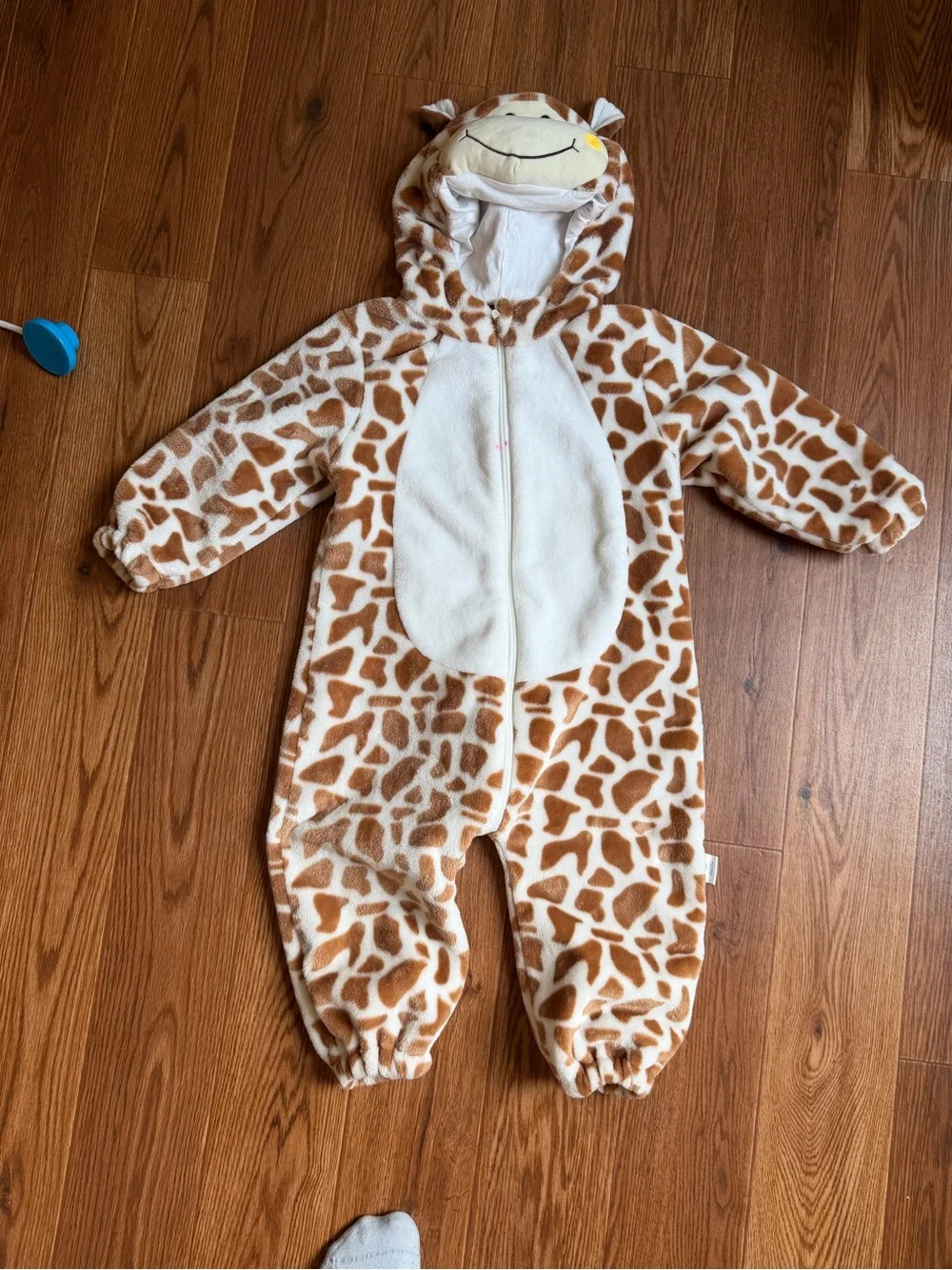 Giraffe Plush Hooded One-Piece Jumpsuit for Kids - Brown/White